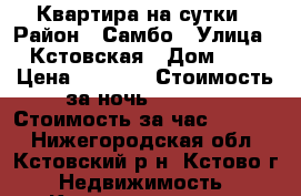 Квартира на сутки › Район ­ Самбо › Улица ­ Кстовская › Дом ­ 5 › Цена ­ 1 500 › Стоимость за ночь ­ 1 500 › Стоимость за час ­ 1 500 - Нижегородская обл., Кстовский р-н, Кстово г. Недвижимость » Квартиры аренда посуточно   